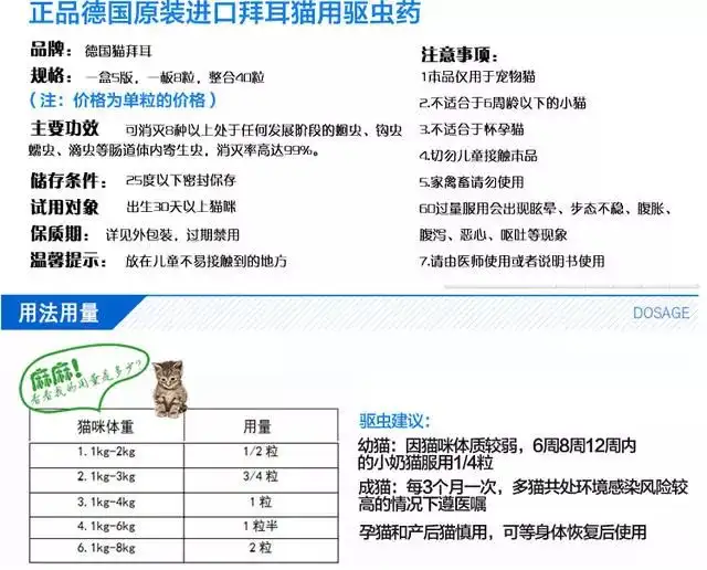 猫内驱虫药怎么吃(猫体内驱虫药片怎么喂)